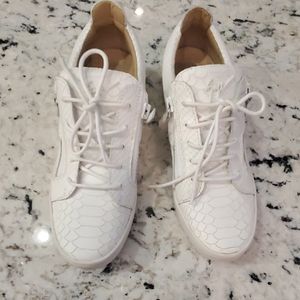 Giuseppe Zanotti Women's white croc and leather sn